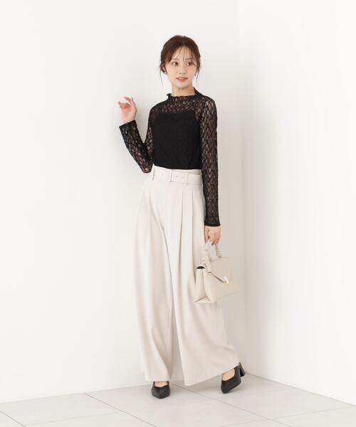 PROPORTION BODY DRESSING(プロポーションボディドレッシング)の「カットレーストップス / 1216260903(Tシャツ/カットソー・レディース・ホワイト系その他/ブラック・FREE)」の4枚目の写真