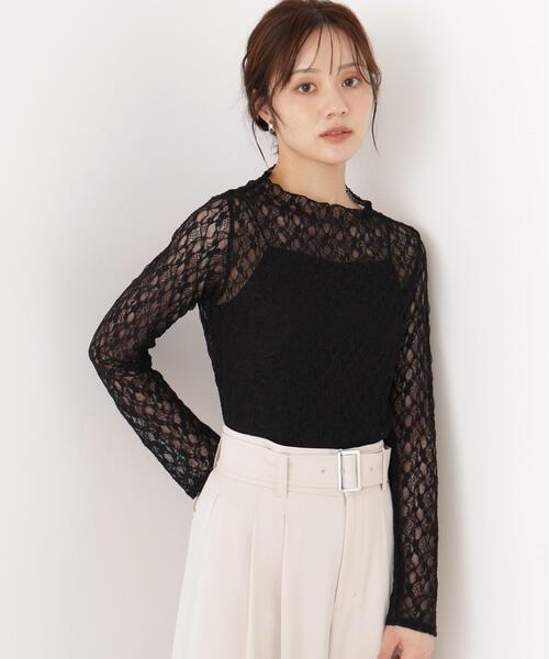 PROPORTION BODY DRESSING(プロポーションボディドレッシング)の「カットレーストップス / 1216260903(Tシャツ/カットソー・レディース・ホワイト系その他/ブラック・FREE)」の6枚目の写真