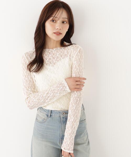 PROPORTION BODY DRESSING(プロポーションボディドレッシング)の「カットレーストップス / 1216260903(Tシャツ/カットソー・レディース・ホワイト系その他/ブラック・FREE)」の9枚目の写真