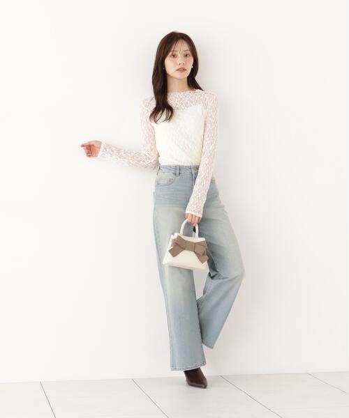 PROPORTION BODY DRESSING(プロポーションボディドレッシング)の「カットレーストップス / 1216260903(Tシャツ/カットソー・レディース・ホワイト系その他/ブラック・FREE)」の13枚目の写真