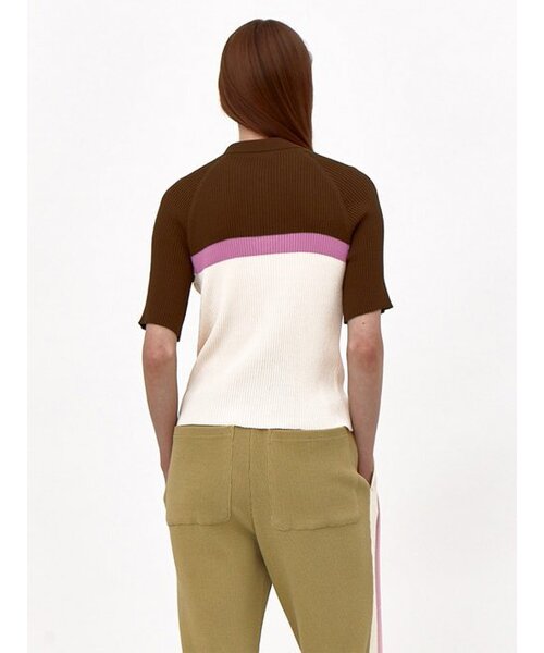 Kijun(キジュン)の「Polo Zip-up Knit Brown(その他トップス・レディース・その他・SMALL)」の3枚目の写真