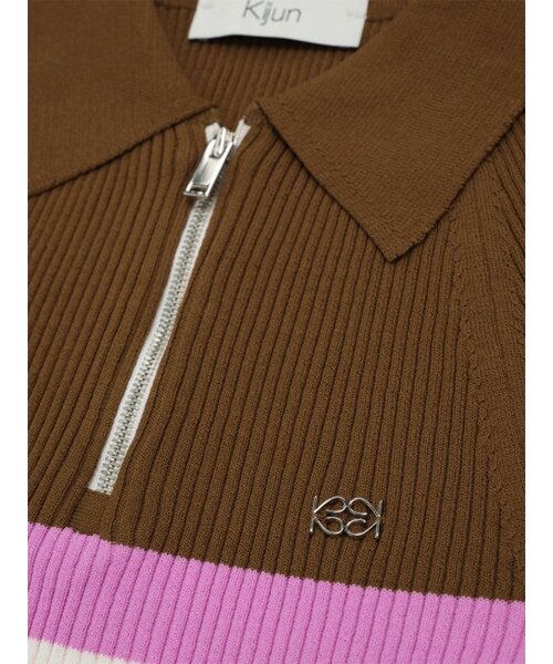 Kijun(キジュン)の「Polo Zip-up Knit Brown(その他トップス・レディース・その他・SMALL)」の8枚目の写真