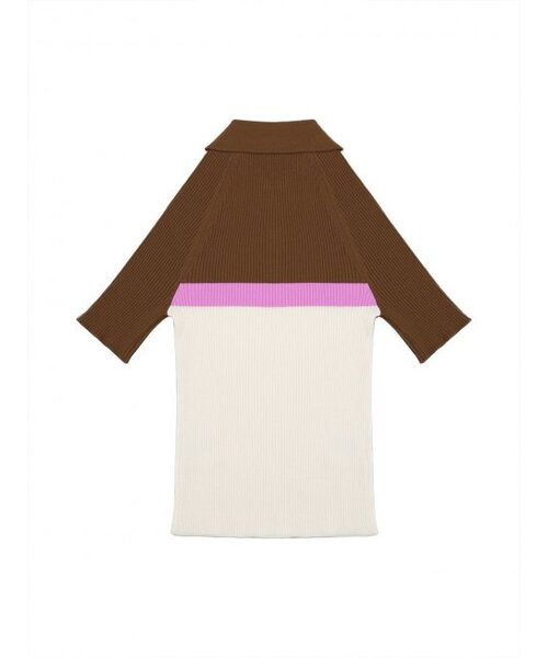 Kijun(キジュン)の「Polo Zip-up Knit Brown(その他トップス・レディース・その他・SMALL)」の9枚目の写真