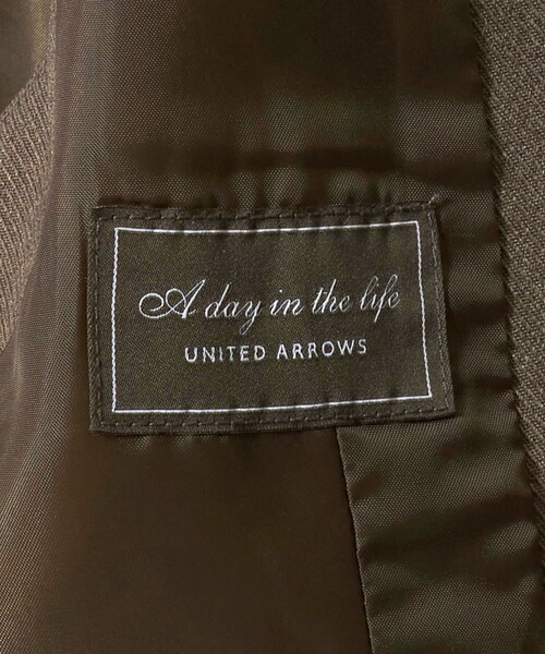 A DAY IN THE LIFE UNITED ARROWS(アデイインザライフユナイテッドアローズ)の「カルゼ テーラードベスト+ワイドパンツ ‐セットアイテム・ウォッシャブル‐<A DAY IN THE LIFE>(ワンピース・レディース・ブラック/モカ・FREE)」の8枚目の写真