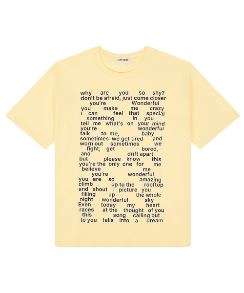 LARTIGENT(ラーティゼン)の「L26 WONDERFUL T-SHIRT(YELLOW)(Tシャツ/カットソー・レディース・その他・FREE)」の2枚目の写真