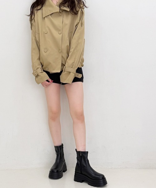 DEMETER(デメテル)の「厚底 トリプルソール ストレッチ ショートブーツ(ブーツ・レディース・ブラウン/ブラック・S/M/L/LL)」の20枚目の写真