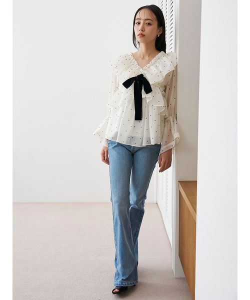 SNIDEL（スナイデル）の「UP LIFT DENIM（デニムパンツ・レディース・ライトブルー・T/MEDIUM/TALL/TALL/00/1/0）」の13枚目の写真