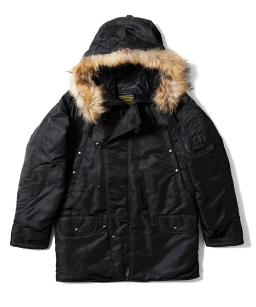 HOUSTON(ヒューストン)の「HOUSTON ヒューストン HEAVY NYLON TWILL N-3B FLIGHT JACKET / ヘビーナイロン エヌスリービー フライトジャケット 中綿入り(ミリタリージャケット・メンズ・ブラック/ネイビー/セージグリーン・M/L/XL)」の12枚目の写真