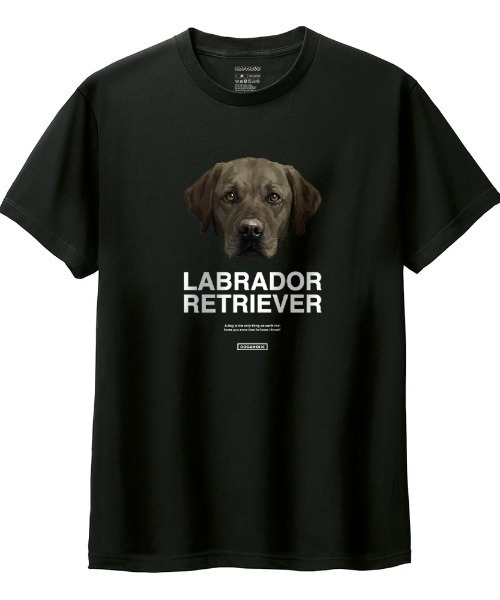 Moftique（モフティック）の「Moftique（モフティック） 半袖Tシャツ ラブラドールレトリーバー 犬 アニマル プリント 5.6オンス カットソー メンズ ユニセックス（Tシャツ/カットソー・メンズ・ホワイト/ブラック・S/M/L/XL/XS）」の2枚目の写真