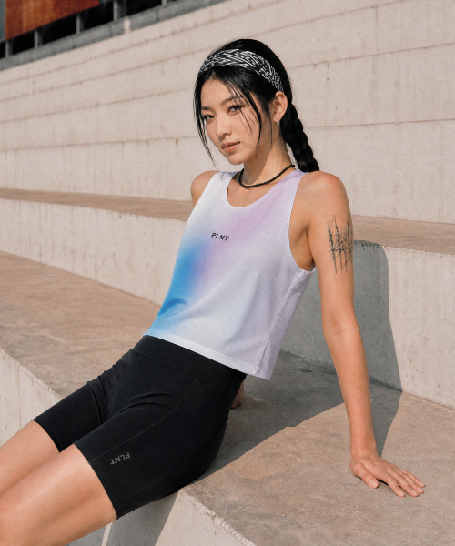 PLAKNIT(プラニット)の「スウェットフリー クロップドシングレット (コットンキャンディ)(Tシャツ/カットソー・レディース・その他・SMALL/MEDIUM/LARGE)」の1枚目の写真
