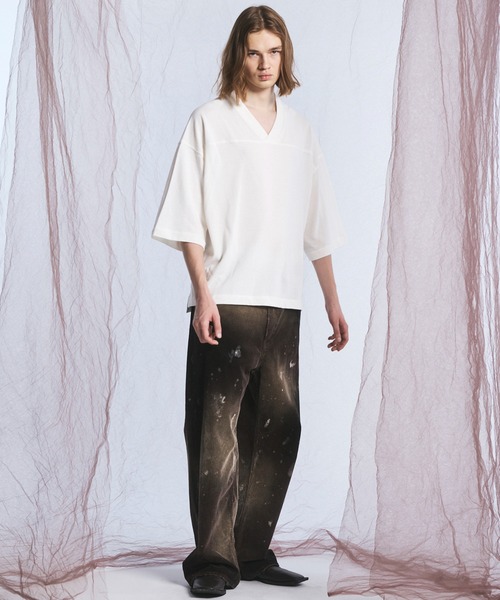 MAISON SPECIAL(メゾンスペシャル)の「《UNISEX》ダーティー加工8Waleコーデュロイプライムワイドパンツ/Dirty Overdye 8-Wale Corduroy Prime-Wide Pants【MAISON SPECIAL/メゾンスペシャル】(その他パンツ・メンズ・ブラウン/ブラック/ホワイト/ダークブルー・0/2/1)」の9枚目の写真