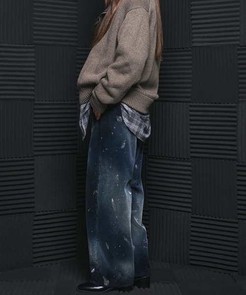 MAISON SPECIAL(メゾンスペシャル)の「《UNISEX》ダーティー加工8Waleコーデュロイプライムワイドパンツ/Dirty Overdye 8-Wale Corduroy Prime-Wide Pants【MAISON SPECIAL/メゾンスペシャル】(その他パンツ・メンズ・ブラウン/ブラック/ホワイト/ダークブルー・0/2/1)」の21枚目の写真