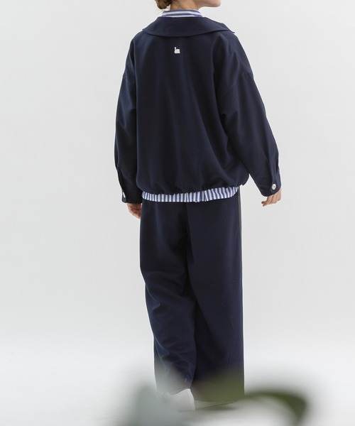 nop de nod(ノップドゥノッド)の「ギャバイージーサイドラインパンツ(その他パンツ・レディース・ブラック/ネイビー/ダークグレー・3)」の13枚目の写真