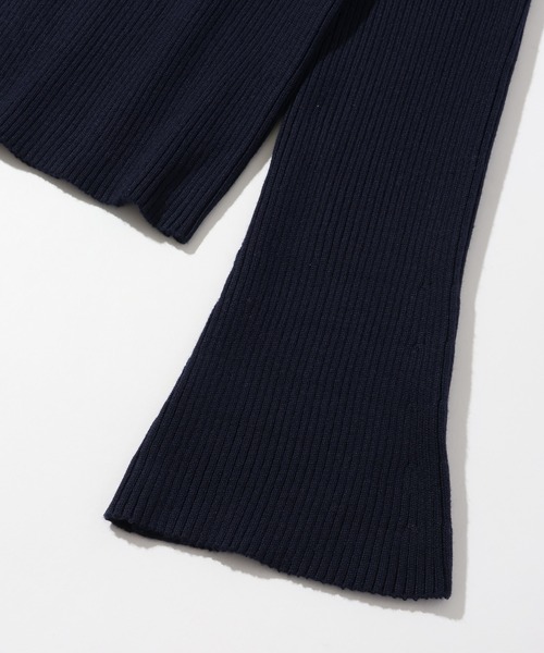 U.S. POLO ASSN.(ユーエスポロアッスン)の「【U.S. POLO ASSN./ユーエスポロアッスン】ワンポイント刺繍 バイカラー フレアスリーブ ニット(ニット/セーター・レディース・ネイビー/グレー/アイボリー・M/L)」の6枚目の写真