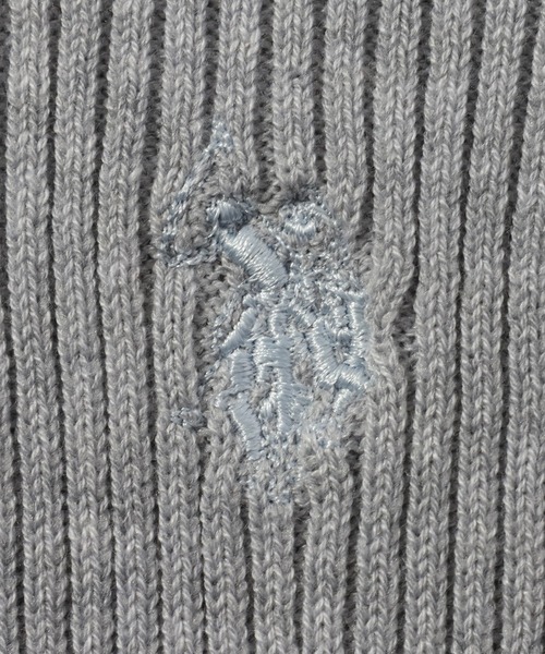 U.S. POLO ASSN.(ユーエスポロアッスン)の「【U.S. POLO ASSN./ユーエスポロアッスン】ワンポイント刺繍 バイカラー フレアスリーブ ニット(ニット/セーター・レディース・ネイビー/グレー/アイボリー・M/L)」の10枚目の写真