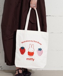 "09"≪Dick Bruna≫miffy 1ポケット 刺繍 キャンバス トートバッグ