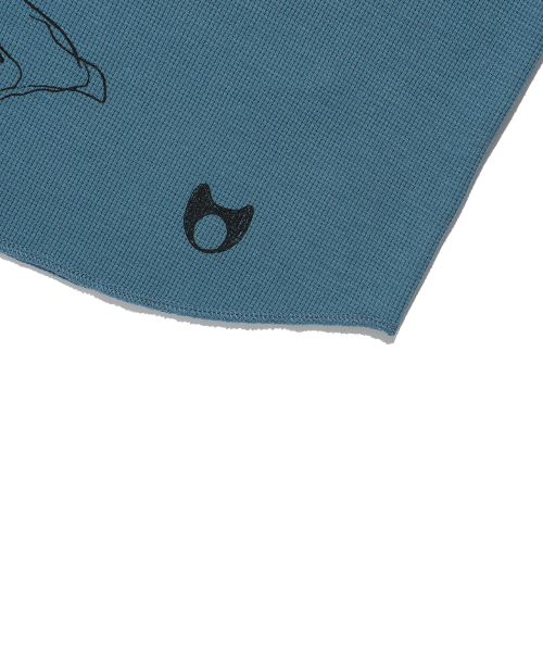 NICE GHOST CLUB(ナイスゴーストクラブ)の「CAT ANGEL ワッフルラグラン 長袖Tシャツ ネイビー(NG2GFFT555A)(Tシャツ/カットソー・レディース・ネイビー・SMALL/MEDIUM)」の6枚目の写真