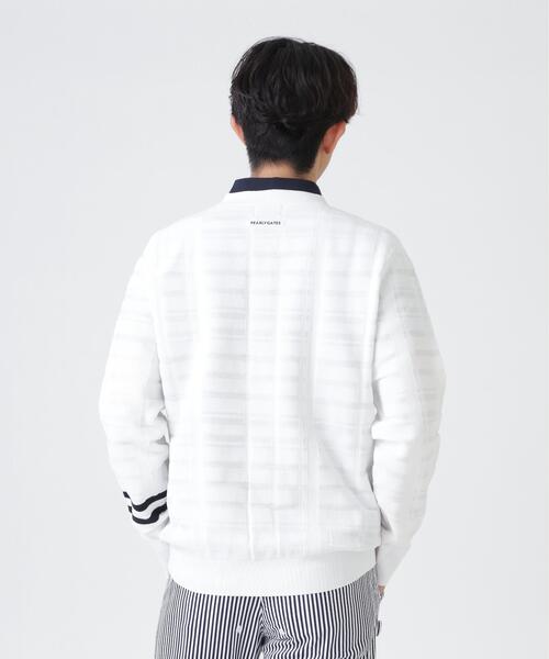 PEARLY GATES(パーリーゲイツ)の「14G地柄ジャガードクルーネックニットプルオーバー (MENS)(ニット/セーター・メンズ・ホワイト/ネイビー/オレンジ・MEDIUM/LARGE/X-LARGE/XX-LARGE)」の9枚目の写真