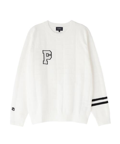 PEARLY GATES(パーリーゲイツ)の「14G地柄ジャガードクルーネックニットプルオーバー (MENS)(ニット/セーター・メンズ・ホワイト/ネイビー/オレンジ・MEDIUM/LARGE/X-LARGE/XX-LARGE)」の10枚目の写真