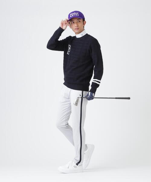 PEARLY GATES(パーリーゲイツ)の「14G地柄ジャガードクルーネックニットプルオーバー (MENS)(ニット/セーター・メンズ・ホワイト/ネイビー/オレンジ・MEDIUM/LARGE/X-LARGE/XX-LARGE)」の14枚目の写真
