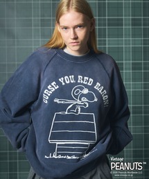 《UNISEX》「PEANUTS」プライムオーバークルーネックスウェット/「PEANUTS」Prime-Over Crew Neck Sweatshirt【MAISON SPECIAL/メゾンスペシャル】