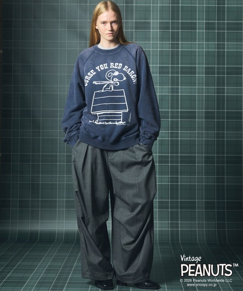MAISON SPECIAL(メゾンスペシャル)の「《UNISEX》「PEANUTS」プライムオーバークルーネックスウェット/「PEANUTS」Prime-Over Crew Neck Sweatshirt【MAISON SPECIAL/メゾンスペシャル】(スウェット・メンズ・ネイビー/グレー/ライトグリーン・2/0/1)」の22枚目の写真