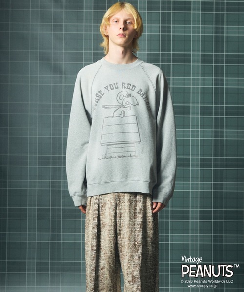 MAISON SPECIAL(メゾンスペシャル)の「《UNISEX》「PEANUTS」プライムオーバークルーネックスウェット/「PEANUTS」Prime-Over Crew Neck Sweatshirt【MAISON SPECIAL/メゾンスペシャル】(スウェット・メンズ・ネイビー/グレー/ライトグリーン・2/0/1)」の21枚目の写真
