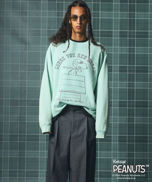 MAISON SPECIAL(メゾンスペシャル)の「《UNISEX》「PEANUTS」プライムオーバークルーネックスウェット/「PEANUTS」Prime-Over Crew Neck Sweatshirt【MAISON SPECIAL/メゾンスペシャル】(スウェット・メンズ・ネイビー/グレー/ライトグリーン・2/0/1)」の18枚目の写真