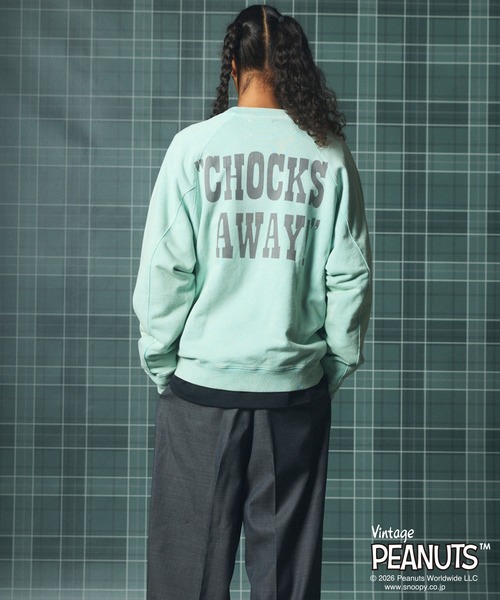 MAISON SPECIAL(メゾンスペシャル)の「《UNISEX》「PEANUTS」プライムオーバークルーネックスウェット/「PEANUTS」Prime-Over Crew Neck Sweatshirt【MAISON SPECIAL/メゾンスペシャル】(スウェット・メンズ・ネイビー/グレー/ライトグリーン・2/0/1)」の16枚目の写真
