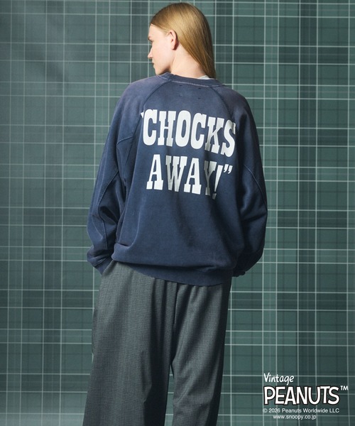 MAISON SPECIAL(メゾンスペシャル)の「《UNISEX》「PEANUTS」プライムオーバークルーネックスウェット/「PEANUTS」Prime-Over Crew Neck Sweatshirt【MAISON SPECIAL/メゾンスペシャル】(スウェット・メンズ・ネイビー/グレー/ライトグリーン・2/0/1)」の13枚目の写真