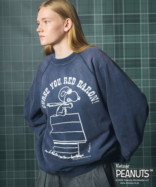 MAISON SPECIAL(メゾンスペシャル)の「《UNISEX》「PEANUTS」プライムオーバークルーネックスウェット/「PEANUTS」Prime-Over Crew Neck Sweatshirt【MAISON SPECIAL/メゾンスペシャル】(スウェット・メンズ・ネイビー/グレー/ライトグリーン・2/0/1)」の12枚目の写真