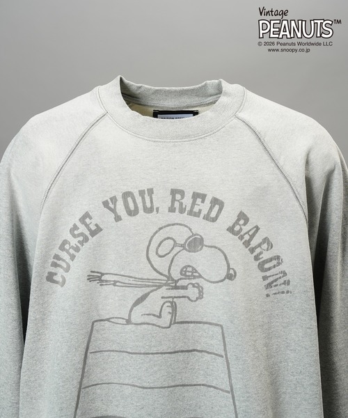 MAISON SPECIAL(メゾンスペシャル)の「《UNISEX》「PEANUTS」プライムオーバークルーネックスウェット/「PEANUTS」Prime-Over Crew Neck Sweatshirt【MAISON SPECIAL/メゾンスペシャル】(スウェット・メンズ・ネイビー/グレー/ライトグリーン・2/0/1)」の5枚目の写真