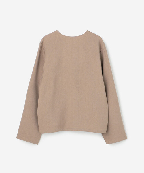 GYMPHLEX(ジムフレックス)の「Gymphlex | ウールライク カーディガンシャツ WOMEN(シャツ/ブラウス・レディース・チャコール/ベージュ・14)」の4枚目の写真