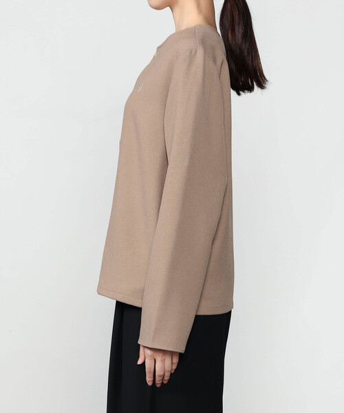 GYMPHLEX(ジムフレックス)の「Gymphlex | ウールライク カーディガンシャツ WOMEN(シャツ/ブラウス・レディース・チャコール/ベージュ・14)」の10枚目の写真