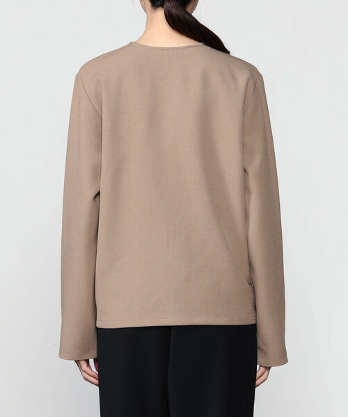 GYMPHLEX(ジムフレックス)の「Gymphlex | ウールライク カーディガンシャツ WOMEN(シャツ/ブラウス・レディース・チャコール/ベージュ・14)」の11枚目の写真