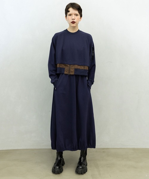 MARECHAL TERRE(マルシャルテル)の「レイヤード風ワンピース(ワンピース・レディース・ブラック/グレー/ネイビー/ブルー系その他・MEDIUM)」の3枚目の写真