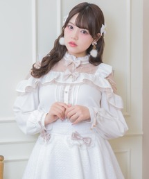 ダブルリボンサイドチェーンブラウス