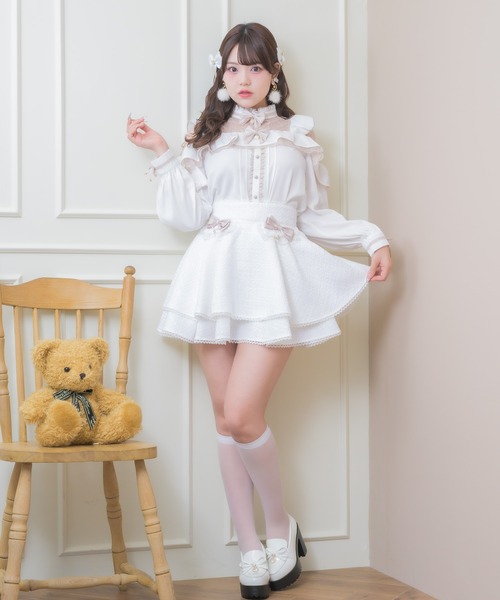 ROJITA(ロジータ)の「ダブルリボンサイドチェーンブラウス(シャツ/ブラウス・レディース・ホワイト/ピンク/グレー・FREE)」の15枚目の写真