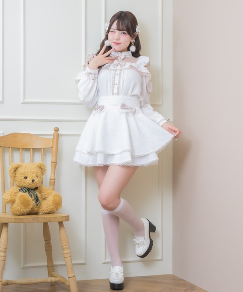 ROJITA(ロジータ)の「ダブルリボンサイドチェーンブラウス(シャツ/ブラウス・レディース・ホワイト/ピンク/グレー・FREE)」の17枚目の写真