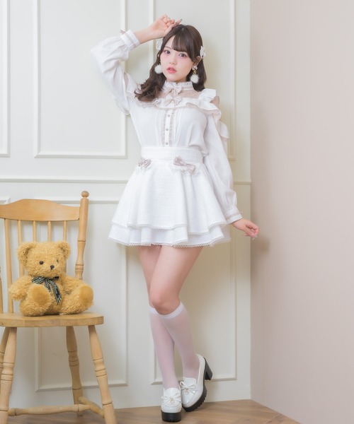 ROJITA(ロジータ)の「ダブルリボンサイドチェーンブラウス(シャツ/ブラウス・レディース・ホワイト/ピンク/グレー・FREE)」の18枚目の写真