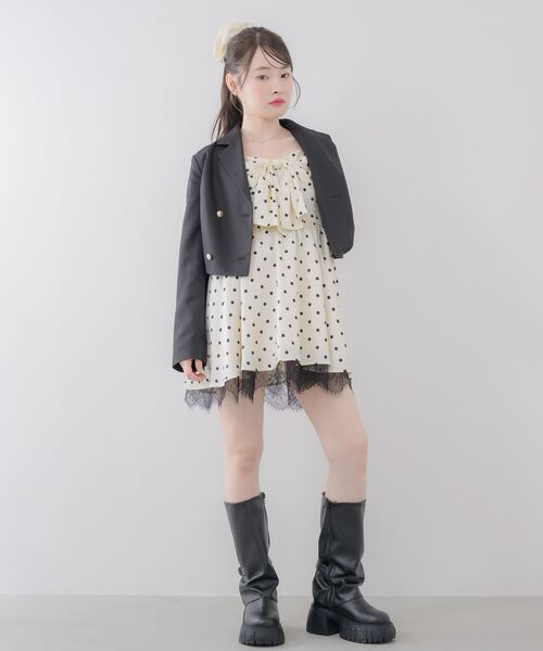 ems excite（エムズエキサイト）の「前リボンミニワンピース（ワンピース・レディース・ホワイト系その他/レッド系その他4/ブラック系その他4・FREE）」の12枚目の写真