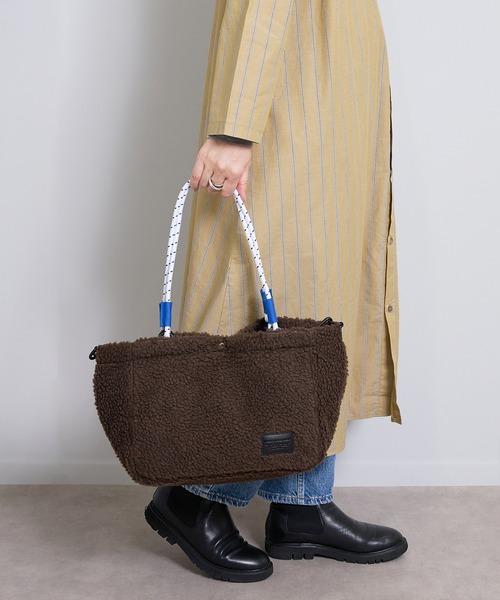 Magine(マージン)の「【SELECT】EM:ボアコード 2way トートバッグ/ショルダーバッグ(トートバッグ・メンズ・グレー/ブラウン/ブラック・FREE)」の3枚目の写真