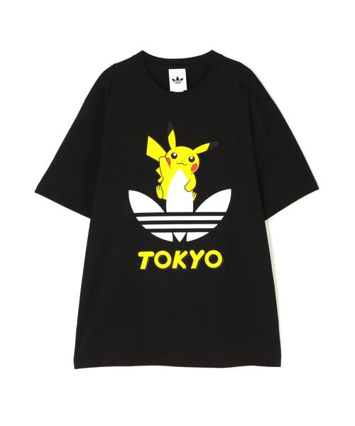 adidas(アディダス)の「adidas Originals/アディダス オリジナルス/POKEMON TEE TOKYO 3(Tシャツ/カットソー・レディース・ホワイト/ブラック・S/XL/M/XS/L)」の2枚目の写真