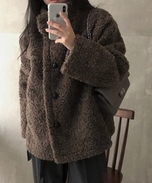 スタンドカラーボアジャケット