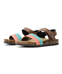 レディース NUOVO ヌオーヴォ WOVEN STRAP NC50096 TURQUOISE/CORAL