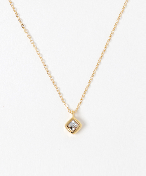 rovtski（ロフトスキー）の「Z)【LEF MADE】プチスクエアネックレス（ネックレス・メンズ・ホワイト/ブラック/グレー/ベージュ/クリア/ダークグレー/ブラウン系その他/エメラルド/ブルーパープル/レッド・FREE）」の10枚目の写真