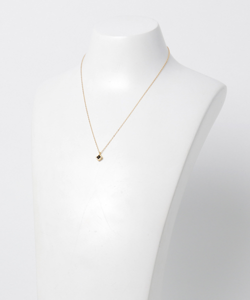 rovtski（ロフトスキー）の「Z)【LEF MADE】プチスクエアネックレス（ネックレス・メンズ・ホワイト/ブラック/グレー/ベージュ/クリア/ダークグレー/ブラウン系その他/エメラルド/ブルーパープル/レッド・FREE）」の13枚目の写真