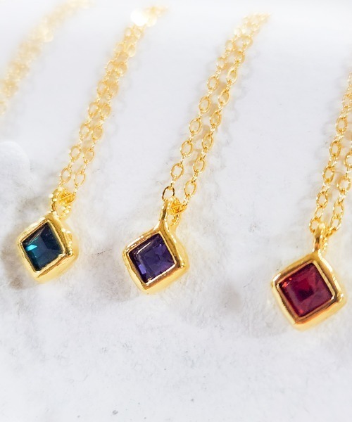 rovtski（ロフトスキー）の「Z)【LEF MADE】プチスクエアネックレス（ネックレス・メンズ・ホワイト/ブラック/グレー/ベージュ/クリア/ダークグレー/ブラウン系その他/エメラルド/ブルーパープル/レッド・FREE）」の15枚目の写真