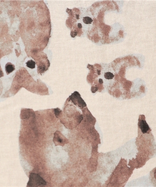 Ne-net（ネネット）の「S どうぶついっぱいプリント（ワンピース・レディース・グリーン/ブルー/ベージュ・02）」の10枚目の写真