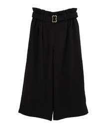 バックル付きワイドパンツ